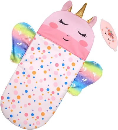 Poppenslaapzak met Slaapmasker voor Babypoppen - Zachte Accessoires voor Poppen van 25-38 cm
