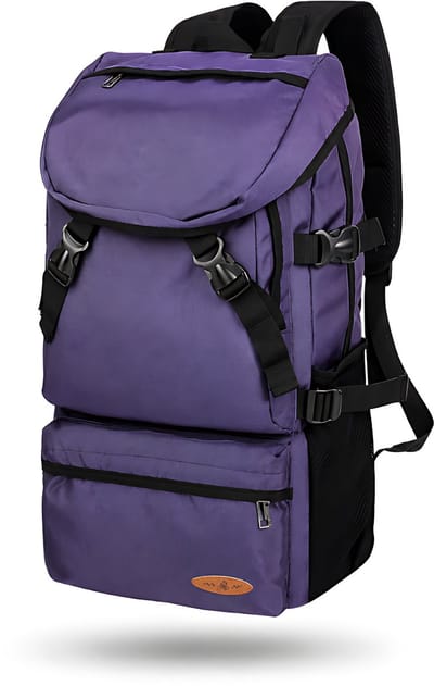 CarryQuest® Titan 50L Backpack - Waterdichte Tactical Rugzak met Regenhoes & MOLLE-Systeem - Paars