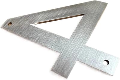 Huisnummer - Adresbord Metaal - Deur Decoratie - Geborsteld Staal - 127 mm Hoog - Zilver