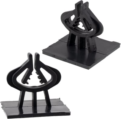 AERZETIX - C65232 - Set met 100 versterkingswiggen met basis voor betonijzer van Ø4 tot Ø14 - Inlay 15mm - horizontale bevestiging op geëxtrudeerd polystyreen, schuim - kunststof - plaatstaal