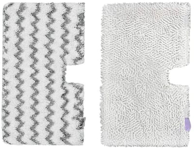 Geschikt voor Shark stoommop-accessoires (mopdoeken/pads) — Modellen S3500, S3501, S3601, S3801, S39 — Wit + grijs — 2-pack
