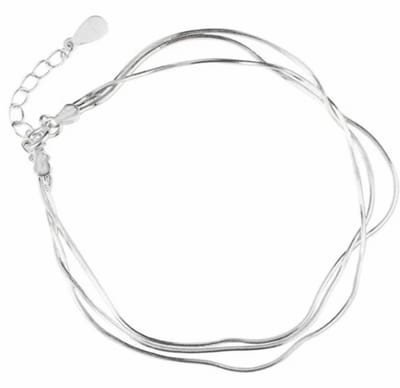 XXL zilver armband 3-rijen 23 cm - Charme Bijoux