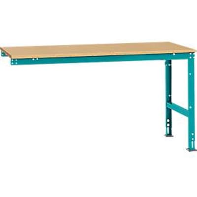Manuflex aanbouwtafel UNIVERSAL Standaard, tafelblad multiplex, 1750 x 1000, waterblauw