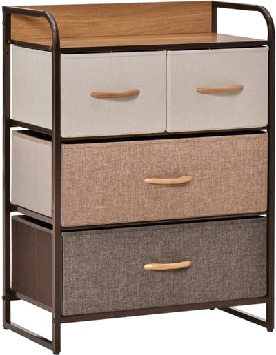 HOMCOM-Stoffen Dressoir-58x29x78.5cm-Polyester-multicolor