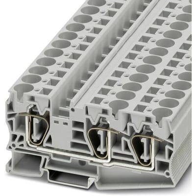 Phoenix Contact 3035328 Doorgangsserieklem 12.2 mm Spanveer Grijs 25 stuk(s)