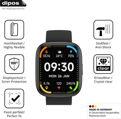 dipos – 2x Beschermfolie geschikt voor Cillso IDW26 1.83 Zoll | 3D Full Cover Screenprotector | 100% Passend
