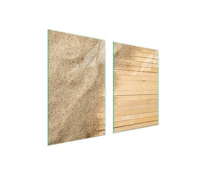 TMK ArtDeko - Keukenachterwand - 65x52 cm - Glas - Zandkleur
