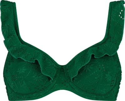 Beachlife Green Embroidery Dames Bikinitopje - Maat D36