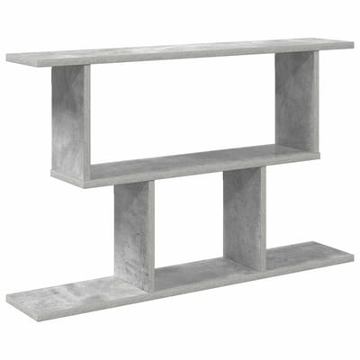 vidaXL - Wandplank - Betongrijs - 80 - x - 15 - x - 50,5 - cm - Bewerkt - hout