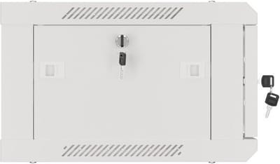 Lanberg - 19 Inch Wandrack - 4U - 600 x 450 mm - Glazen Deur - Grijs - Zelfmontage Rackkast V2