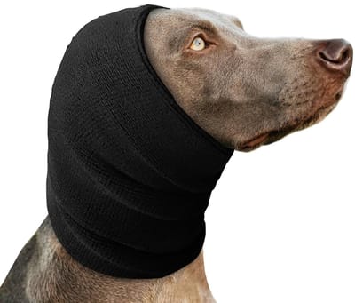 Dailygoods- Halsdoek voor Honden - Oorbescherming - Ruisonderdrukking - Zwart - Maat S (17 cm x 12 cm) - Comfortabel en Duurzaam - Hondenbandana