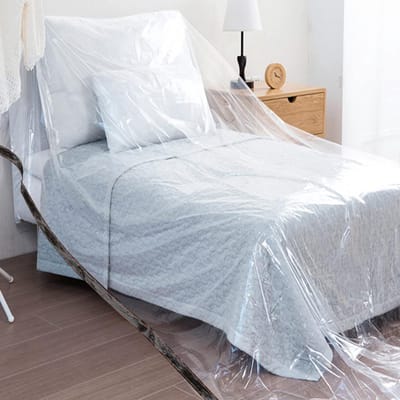 Waterdicht transparant zeil met ogen, afdekzeil, bouwfolie, regenbescherming, windscherm, multifunctioneel, waterdicht zeil, tarp voor balkon, plantenkas, tuin, inclusief zeilspanners (2 x 3 m)