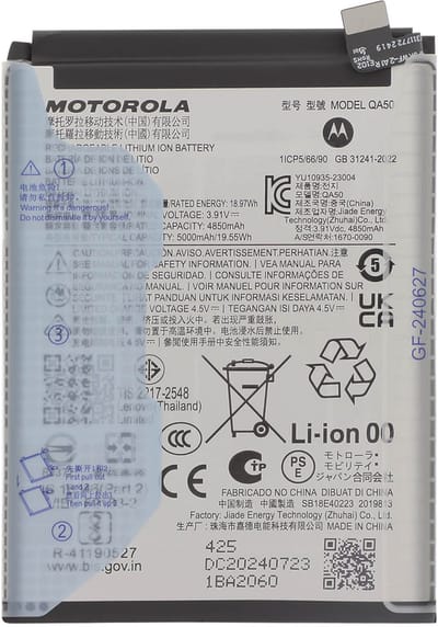 Motorola, Interne batterij voor Motorola Moto G55 5000mAh model QA50 Original, Zwart