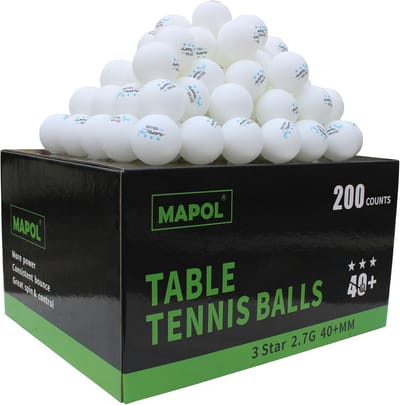 200 Stuks 3-Sterren Tafeltennisballen Wit - Professionele Ping Pong Ballen voor Training en Recreatie