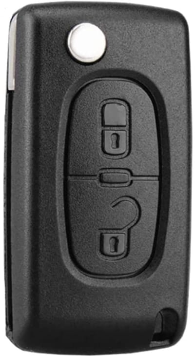 Dailygoods- Schuifsleutelhoes Antidiefstal - Compatibel CE0523 - Voor Peugeot/Citroën - 2 Knoppen - Inclusief Montagevideo - Geschikt voor CE0536 - Autosleutelhoes