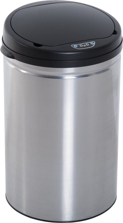 HOMCOM - Automatische Afvalemmer - IR Sensor - Zilver - Rond - 30 l - 03-0026