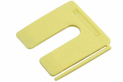 Uitvulplaatje 2 mm geel 1 stuk - stelplaatje voor montage