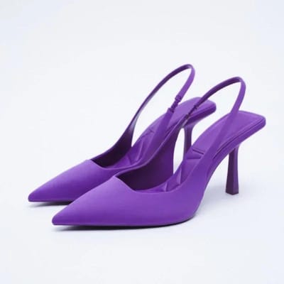 Nouvelles Chaussures d'Automne pour Femmes Mode Escarpins pour Femmes Bout Pointu Talons Hauts Sandales Peu Profondes pour Femmes Chaussures pour Femmes Mujer 41 violet