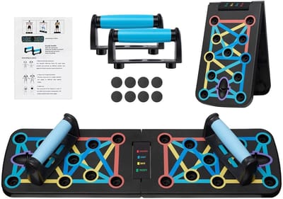 Vouwbaar 17-in-1 Push Up Board - Draagbare Thuis Trainer voor Krachttraining | Veelzijdige Oefenbord voor Spieropbouw en Fitness voor Mannen en Vrouwen