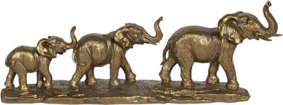 Clayre & Eef Beeld Olifant 45x9x17 cm Goudkleurig Polyresin Woonaccessoires