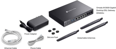 TP-Link Omada AX3000 draadloze router Gigabit Ethernet Dual-band (2.4 GHz / 5 GHz) Zwart