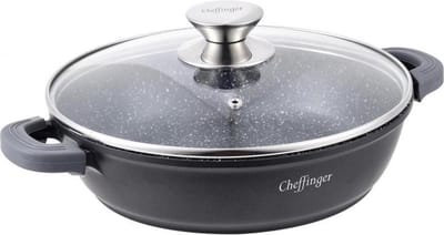 Cheffinger Braadpan Met Deksel 28 Cm Gietaluminium