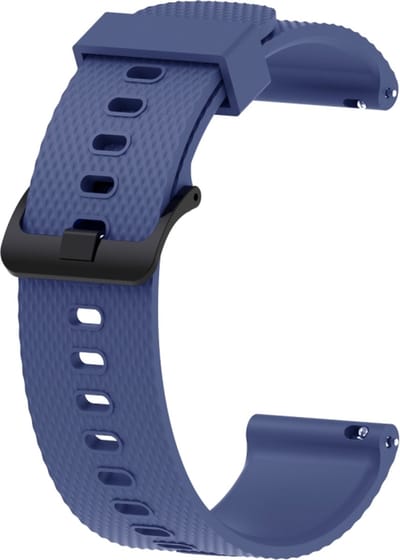 Siliconen bandje - geschikt voor Garmin Venu (2 Plus) / Venu SQ (2) / Vivomove (Style - Sport) / Vivoactive 3 / 5 / 6 / Forerunner 55 / 165 / 245 / 645 / 570 - 42mm - donkerblauw