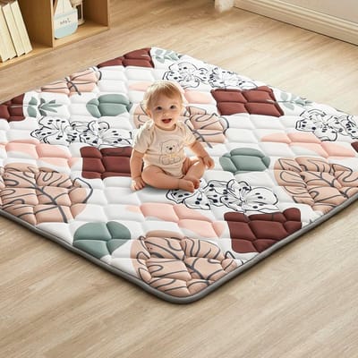 Dailygoods- Kruipmat 119,4 x 119,4 cm - Opvouwbaar - Zacht - Antislip - Speelmat - Geschikt voor kinderkamers