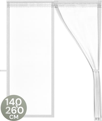 O'DADDY® Deurgordijn Deluxe FIBER - Magnetisch Vliegengordijn - Voor Nieuwbouw en Standaard Deuren - Eenvoudige Installatie - Deurhor Wit - 140x260 cm