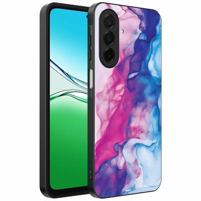 Geschikt voor Oppo A5 Telefoonhoesje met Roze Blauw Marmer Opdruk - TPU Backcover Case Rose Blue Marble Design - Smartphonica geschikt voor Oppo A5