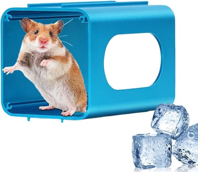 Hamsterkoeling Huis - Koel Nest - Huisdieren Comfort - Handige Ophanging - 8x8x11 cm - Metaal