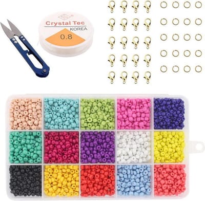 DIY Sieraden Set - Sieraden Maken - Kralen Set - 3mm - 15 kleuren - 7500 stuks