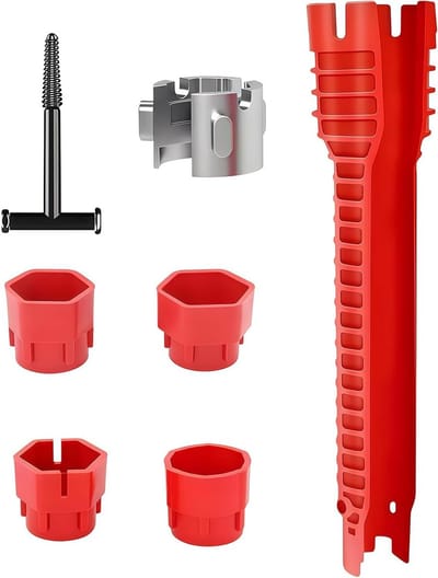 Plumbingset 12 in 1 - Multifunctionele Kraanmoersleutel - Ergonomisch Handvat - Ideaal voor Faucetinstallatie - ShopVlot