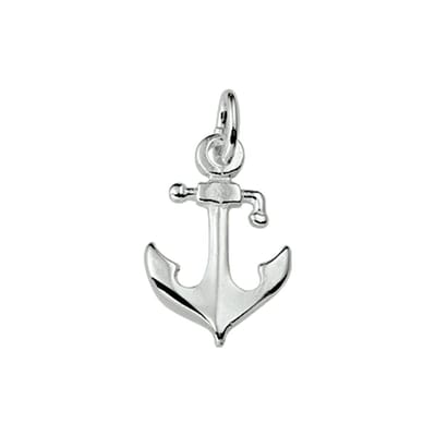hanger anker zilver gerhodineerd