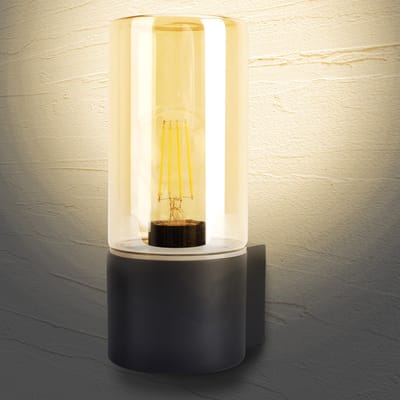 Integral wandlamp Winchester Donkergrijs IP65 voor 1x LED lamp Buitenlamp | E27 | Max 20W LED