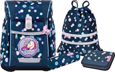 McNeill Schooltas Tenero Schoolbag Set 5-delig Polly Donkerblauw