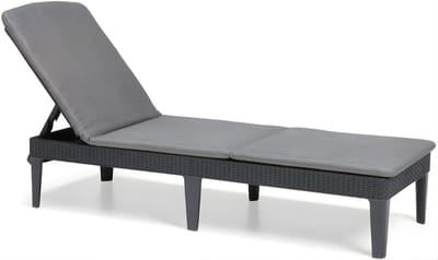 DnA® Ligbed Tuin - Ligbed Tuinmeubel - Ligbed Tuinmeubel 2 Persoons - Grijs - 58cm x 188cm x 29cm