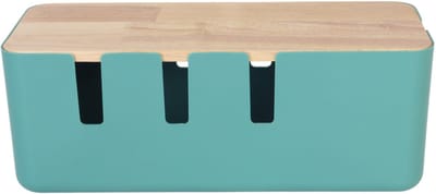 Kabelbox stekkerdoos - voor 2 stekkerdozen - kunststof - mint