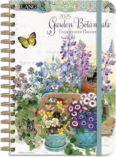 Spiraal Agenda met Botanische Illustraties voor 2025 - Week- en Maandplanning