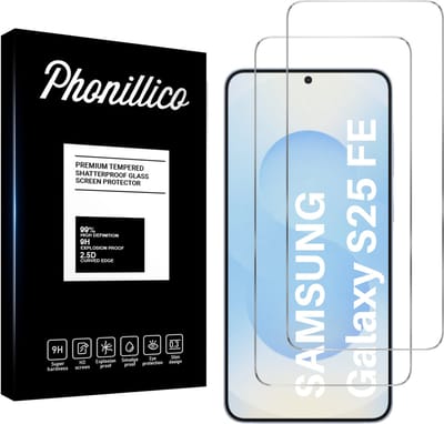 Screenprotector geschikt voor Samsung Galaxy S25 FE - 2 stuks Beschermglas van glas Transparante glazen schermbeschermfolie