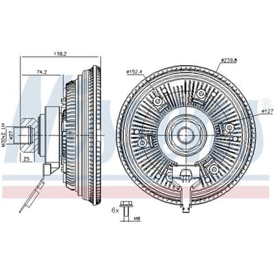Koppeling, radiatorventilator NISSENS 86377