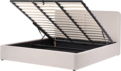 ARBOIS - Bed met opbergruimte - Beige - 180 x 200 cm - Polyester