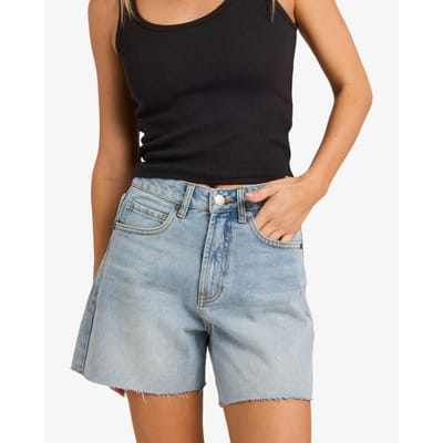 Billabong Riley Denim Korte Broek - Faded Indigo Fray
