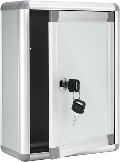 SnelShoppen - Small Suggestion Box Mailbox met Slot - Wandbevestiging - Klachtenbox - Aluminium Legering - Voor Thuis, Kantoor en Bedrijf - Veiligheid