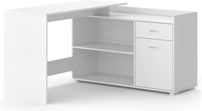 Vicco Noira Hoekbureau – 135 x 77 cm met lade Wit