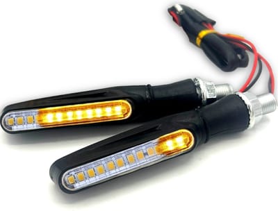 HSXL - 2 stuks LED Motor Richtingaanwijzers Dynamisch - Motorknipperlichten - Universeel - Buigbaar - Dynamische -Knipperlichten - Knipperlampen - Ingebouwd relais - IP68 - BPK