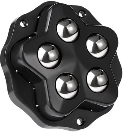 Meubelwielen - 8 stuks - Zwenkwielen - meubelwielen kogel - kleine meubelwielen - zelfklevende meubelrollen - mini-kogelwielen - kogelwielen - kogelwielen zelfklevend - Universele - Vijf kralen - Stalen kogelversie - zwart