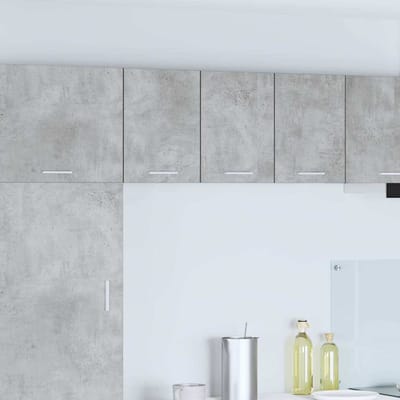vidaXL - Hangkast - Beton - Grijs - en - Wit - 30 - x - 31 - x - 40 - cm - Bewerkt - hout