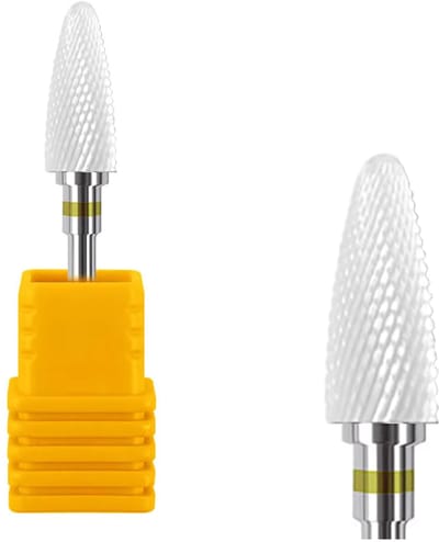 DW4Trading Keramische Kegel Frees Voor Elektrische Freesmachine - Pedicure - Manicure - Nagel Frees - Extra Fijne Korrel - Geel