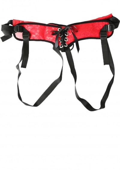 Sportsheets Couples Connected voorbinddildo Red Lace Corsette Strap On rood